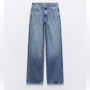 Zara rhinestone jeans size 4